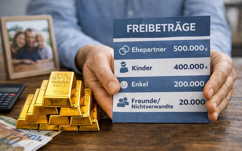 Physisches Gold verschenken Teil 2: Freibeträge bei Schenkungen